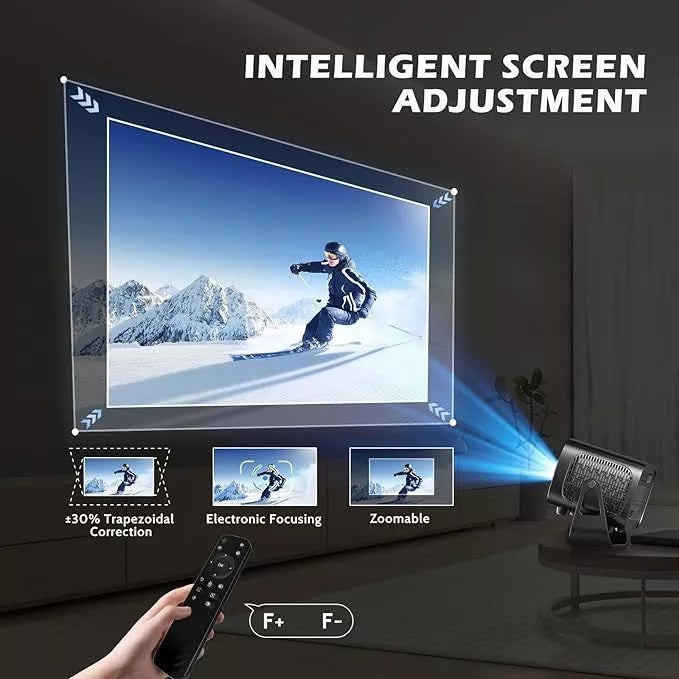 LAB3 Float Android Bluetooth HDMI USB Built-in Speakers Screen Mirroring Projector Gun Metal Grey