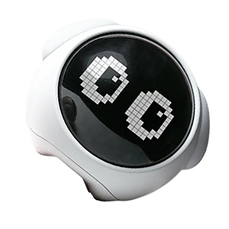 LAB3 Cloud Emoji Alarm Clock Cute Expression Voice Control Night Light Pixel Alarm Clock Child Bedside White