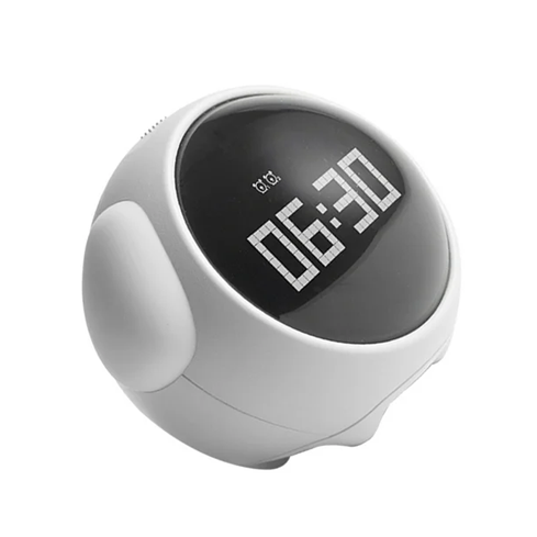 LAB3 Cloud Emoji Alarm Clock Cute Expression Voice Control Night Light Pixel Alarm Clock Child Bedside White