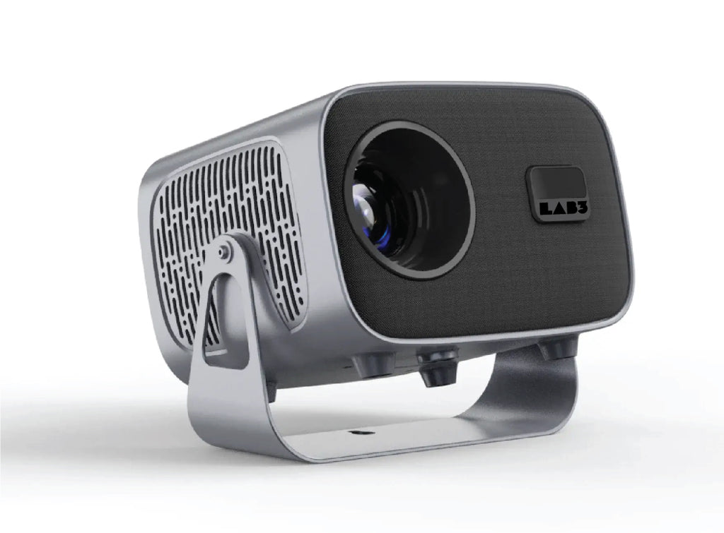 LAB3 Float Android Bluetooth HDMI USB Built-in Speakers Screen Mirroring Projector Gun Metal Grey