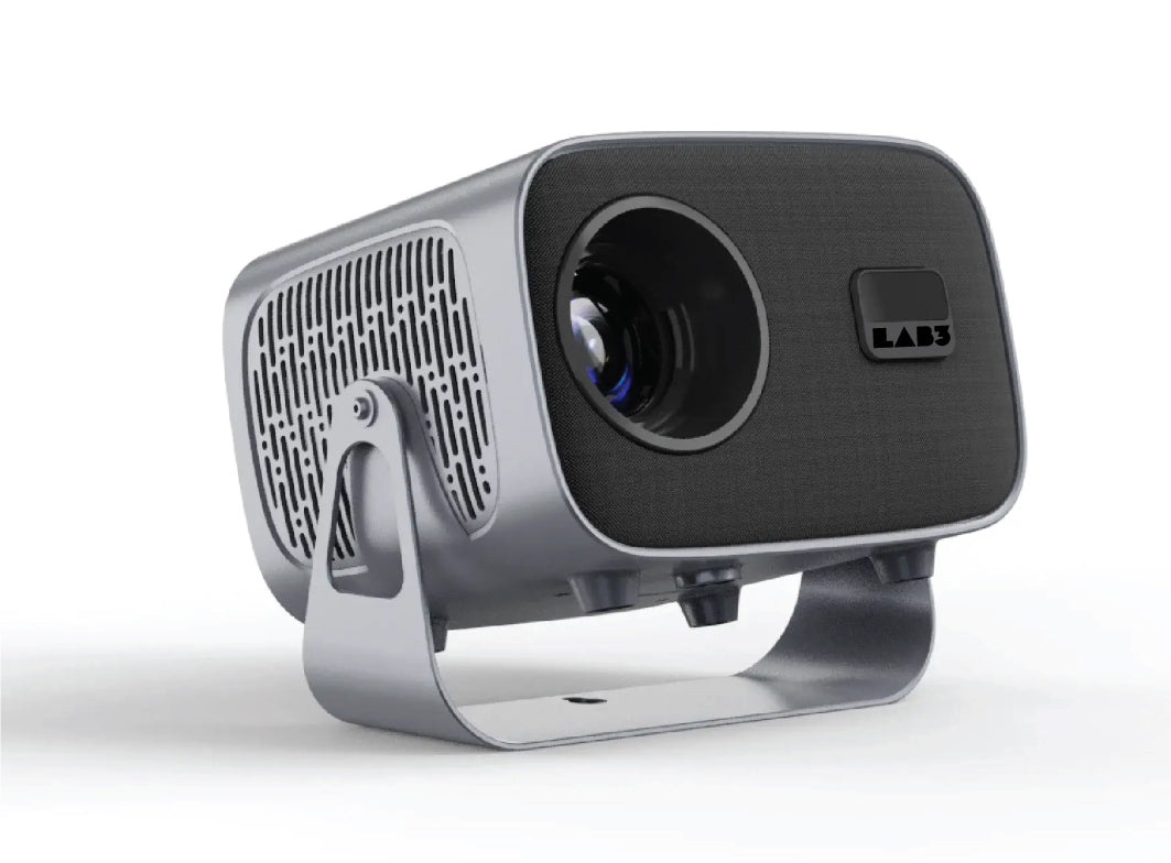 LAB3 Float Android Bluetooth HDMI USB Built-in Speakers Screen Mirroring Projector Gun Metal Grey