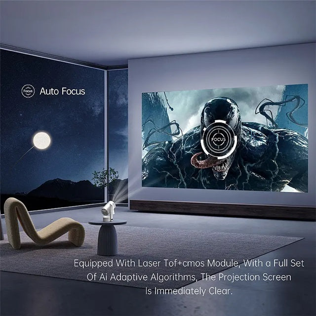 LAB3 OnTheGo Battery Powered Wireless Portable Android Smart 4K Projector Mini Projector