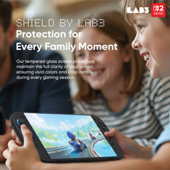 LAB3 Shield Nintendo Switch 2 Tempered Glass Screen Protector